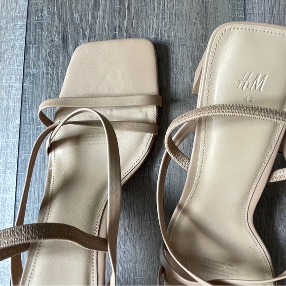 Nude Strappy Sandal Heels - Picture 7 of 7
